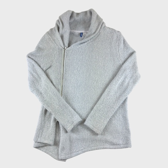 Divided Light Gray Cotton-Blend Shawl Collar Cardigan by H&M - Picture 3 of 15